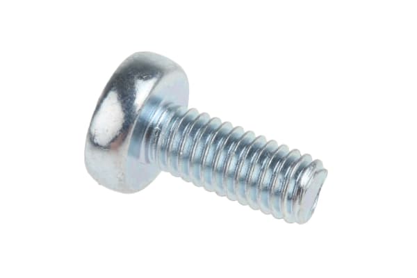 Product image for ZnPt steel cross pan head screw,M4x10mm