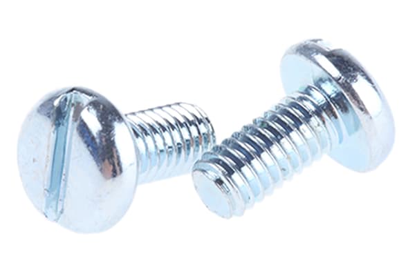 Product image for ZnPt steel slot pan head screw,M3x6mm