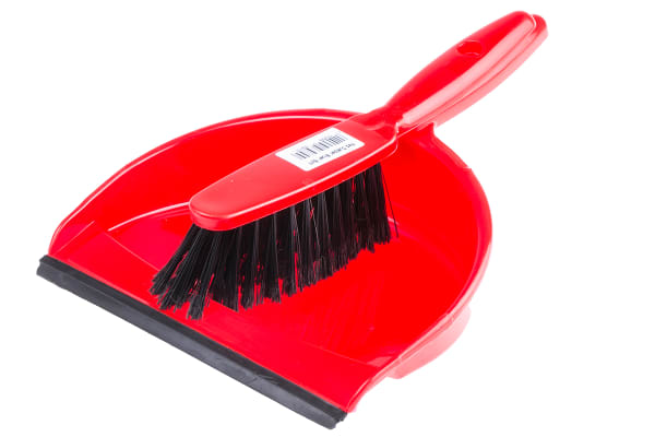 Product image for Hand Brush & Dustpan Set - Red Bristle