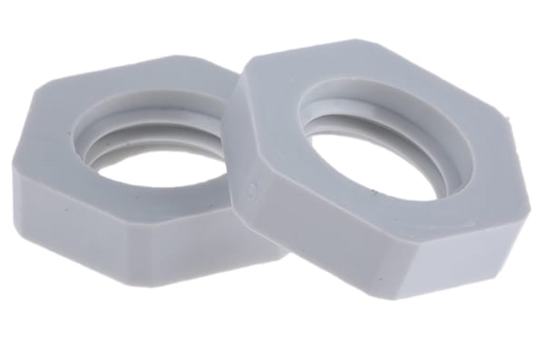 Product image for LOCKNUT M12 PLASTIC GREY.