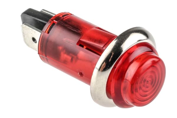 Product image for 13MM RED NEON PANEL INDICATOR,220-250VAC