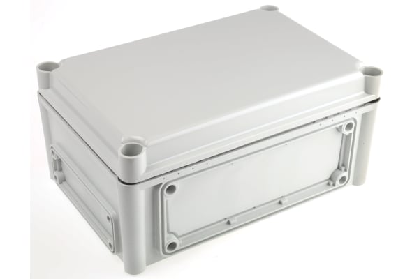 Product image for IP67 enclosure w/grey lid,280x190x130mm