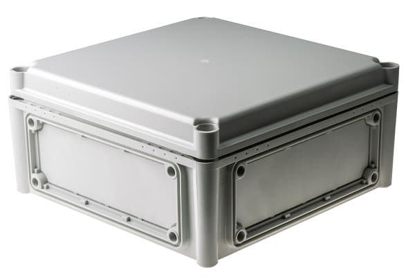 Product image for IP67 enclosure w/grey lid,280x280x130mm