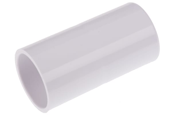 Product image for WHT PVC STRAIGHT COUPLER FOR CONDUIT20MM