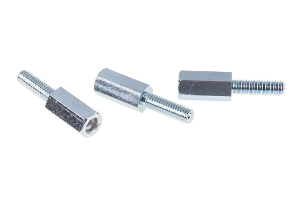 Product image for Zinc plated steel spacer,M6x20mm style 1