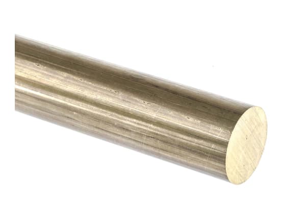 Product image for Brass rod stock,24in L 1in dia