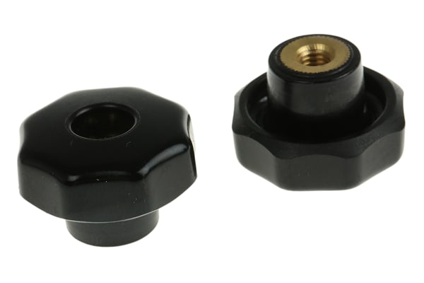 Product image for Phenolic through hole star knob,M6x9mm