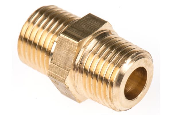 Product image for Male BSPT nipple adaptor,1/8inx1/8