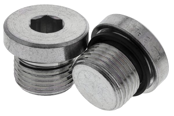 Product image for G3/8 zinc plated steel blanking plug