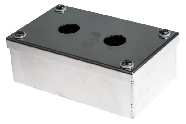 Product image for IP65 2 way s/steel pushbutton enclosure