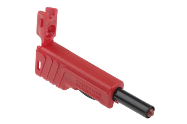 Product image for Red retractable shroud-stackable plug