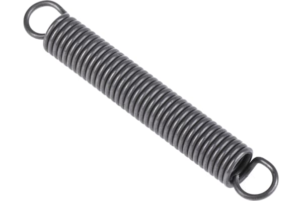 Product image for Steel extension spring,49.0Lx7.0mm dia