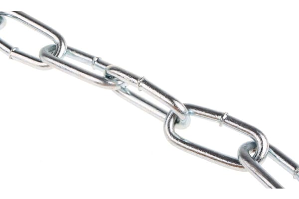 Product image for 10M ZN PLATED STEEL CHAIN,42LX6MM DIA