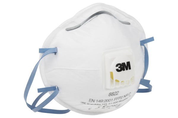 Product image for 3M 8000 3M 8822 Disposable Face Mask, FFP2, Valved