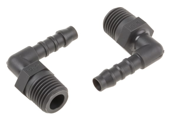 Product image for Elbow connector,1/4in BSPT 6mm ID hose