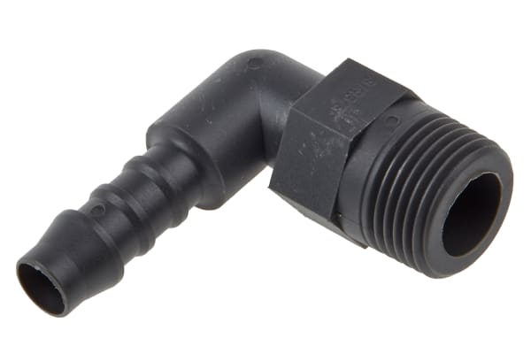 Product image for Elbow connector,3/8in BSPT 8mm ID hose