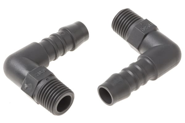 Product image for Elbow connector,1/4in BSPT 10mm ID hose