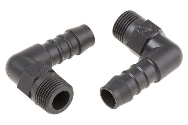 Product image for Elbow connector,3/8in BSPT 12mm ID hose