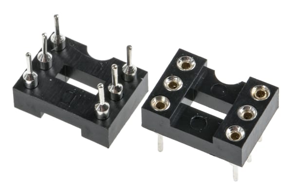 Product image for 6 WAY TURNED PIN DIL SOCKET,0.3IN PITCH