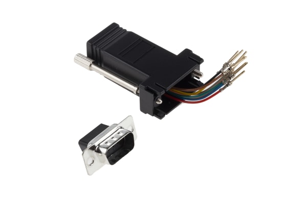 Product image for 8 way RJ45 to 9 way D plug data adaptor