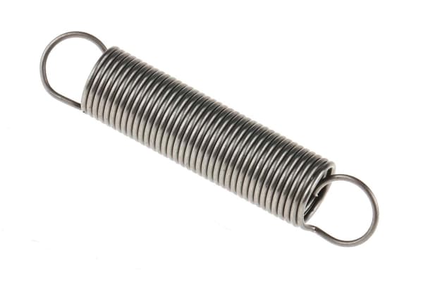 Product image for S/steel extension spring,25Lx5mm dia