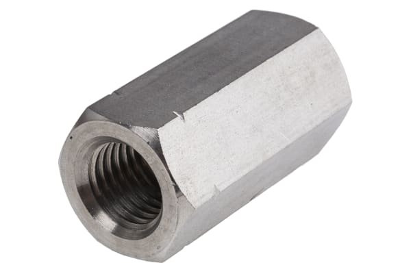 Product image for S/steel hex connecting nut,M20x60mm