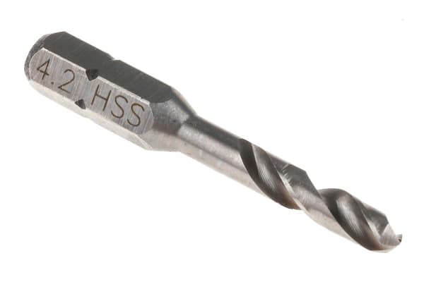 Product image for 1/4in hexagon drive drill,4.2mm dia