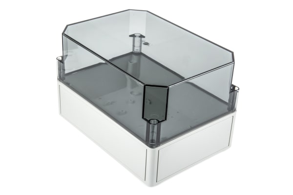 Product image for IP66 BOX WITH CLEAR LID,254X180X165MM