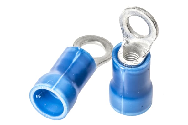 Product image for Ring terminal, PLASTI-GRIP, blue, M3.5