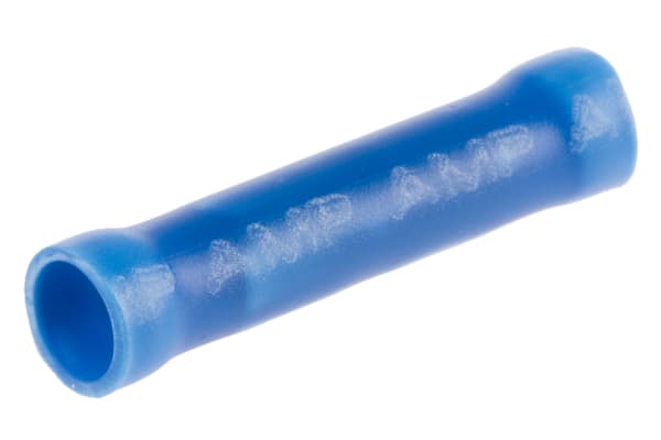 Product image for Butt splice,PLASTI-GRIP,blue,4.32mm dia.