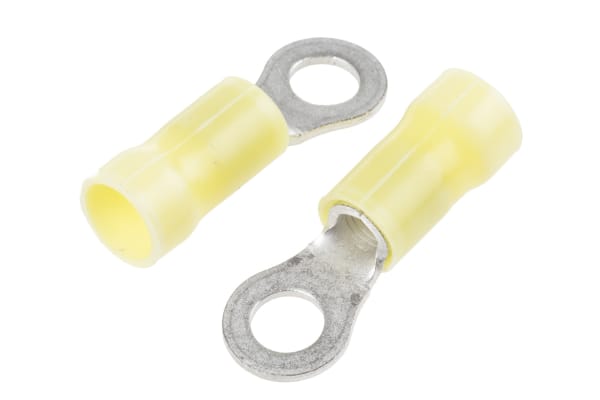 Product image for Ring terminal, PLASTI-GRIP, yellow, M5