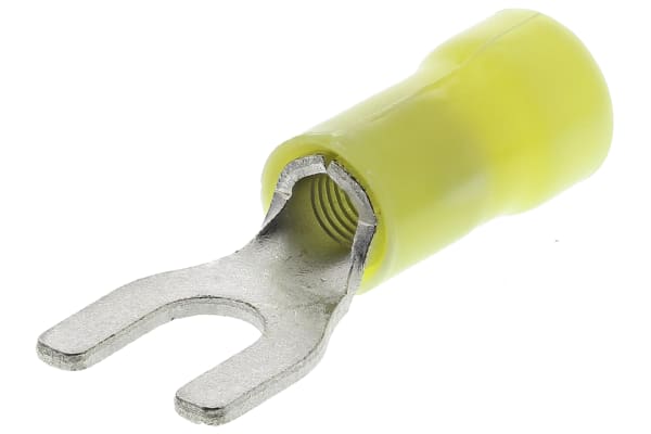 Product image for Spade terminal, PLASTI-GRIP, yellow, M5