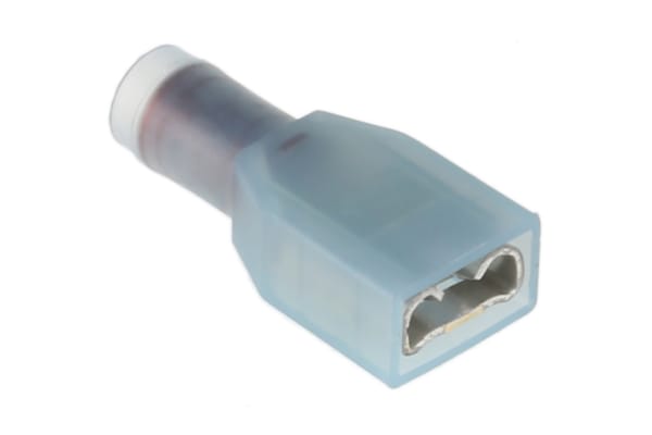 Product image for Blu shrouded receptacle,1-2.6sq.mm wire