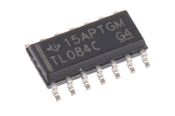 Product image for QUAD SMT OP-AMP,TL084CD 3MHZ SO14