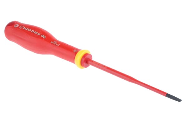 Product image for Facom Flat Standard Screwdriver 3.5 mm Tip, VDE 1000V Approved