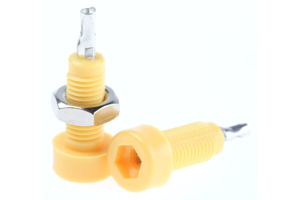 Product image for 10A TEST SOCKET 2MM, YELLOW