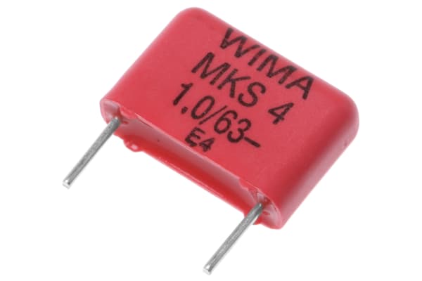 Product image for MKS4 POLYESTER CAP,63VDC,1UF