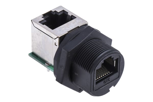 Product image for RJ45 Plastic C3 Shielded Panel Jack