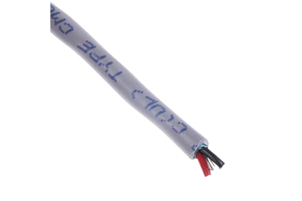 Product image for GREY PVC 1 PAIR FOIL SHIELDED CABLE,30M