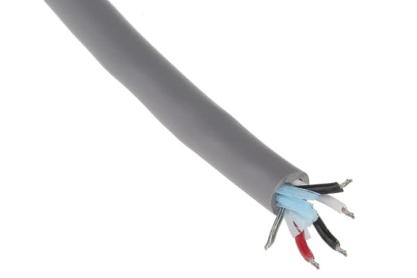 Product image for Grey PVC 2 pair foil shielded cable,30m