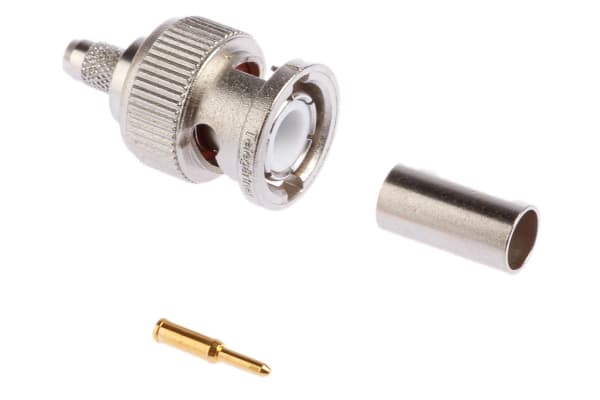 Product image for BNC STRAIGHT PLUG, CRIMP, 50OHM, RG58C/U