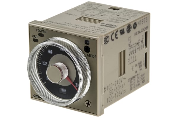 Product image for DPDT 6 function timer,0.05sec-300hr