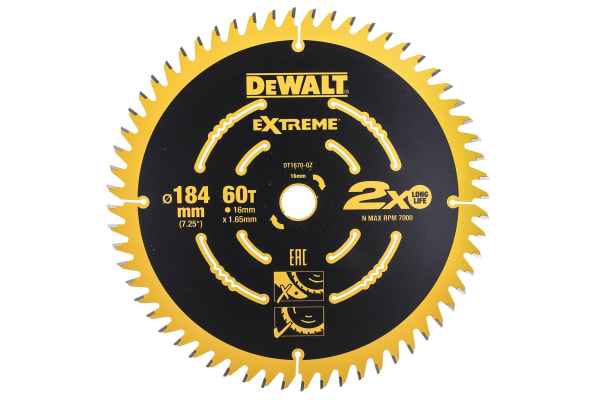 Product image for Dewalt 184mm Carbide Circular Saw Blade