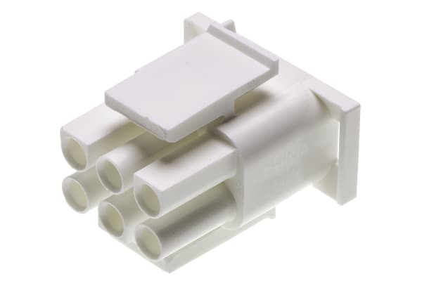 Product image for 6 way white plug housing