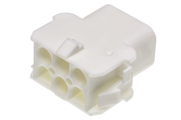 Product image for 6 way white receptacle housing