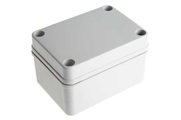 Product image for IP67 box with grey lid,110x80x65mm