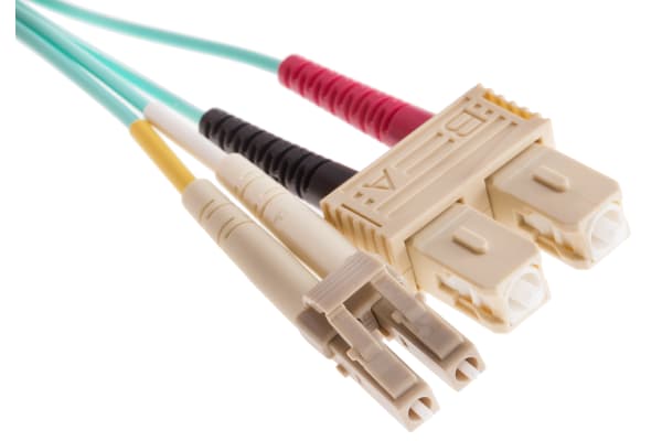 Product image for Patchcord Multi Duplex LC - SC Aqua 1m