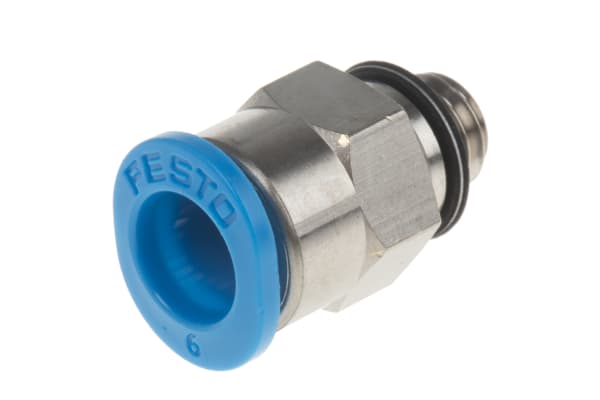 Product image for Push-in Fitting, Male M6, 6mm