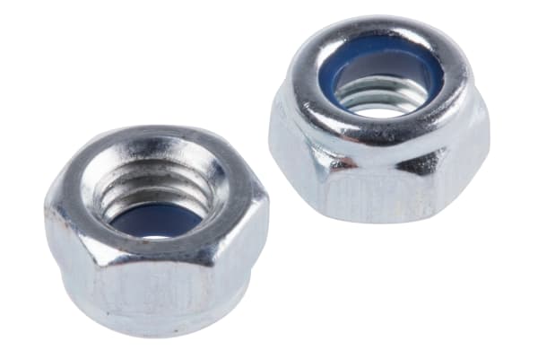 Product image for M5 Nylon Insert Nut Din 985 Zinc Plated