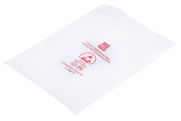 Product image for Dissipative Clear Zip Bag,100x150mm,100